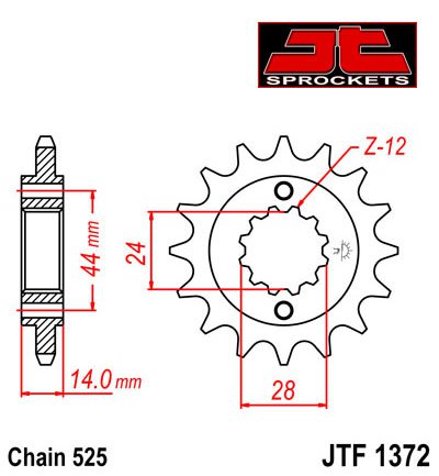 Звезда передняя JT Sprockets JTF 1372.17